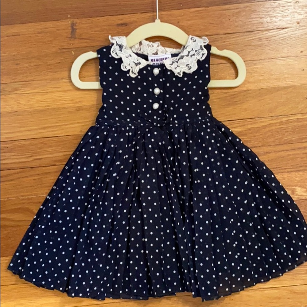 Blueberi Boulevard Polkadot Dress - 18m